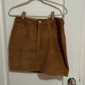 Brown missguided corduroy skirt